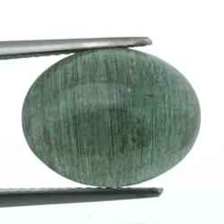 7,98ct.Aquamarine Cat`s Eye Oval Cabochon Cut