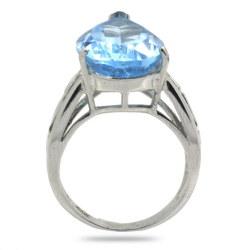 Blue Topaz & 925 Sterling Silver Ring