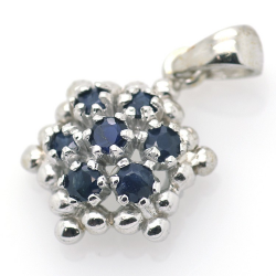 Sapphire and 925 Silver Pendant