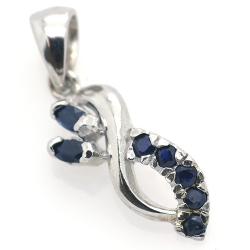 Sapphire and 925 Silver Pendant