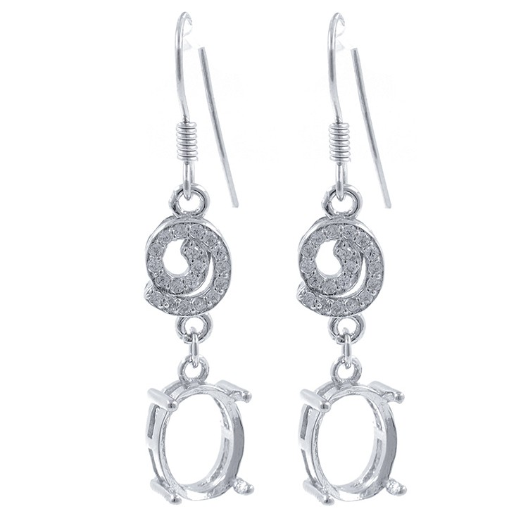 Boucles d'oreilles fermoir et argent 925