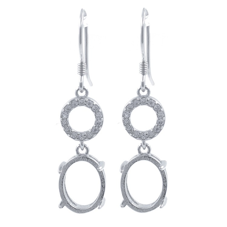 Boucles d'oreilles fermoir et argent 925