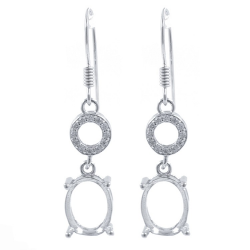 Boucles d'oreilles fermoir et argent 925