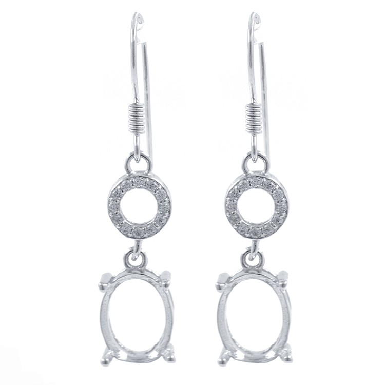 Boucles d'oreilles fermoir et argent 925