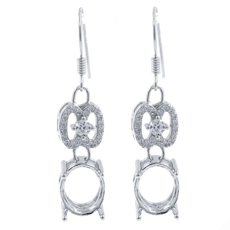 Boucles d'oreilles fermoir et argent 925