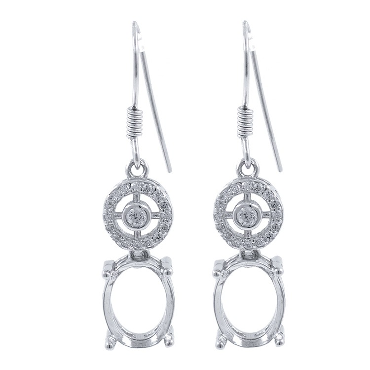 Boucles d'oreilles fermoir et argent 925