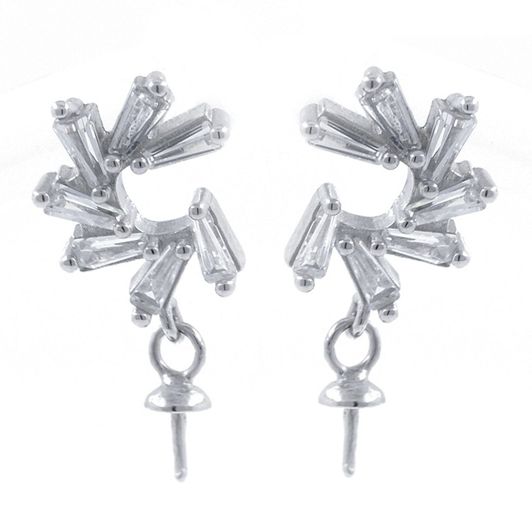 Boucles d'oreilles fermoir et argent 925