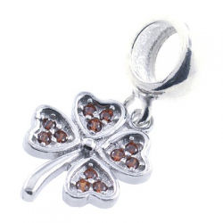 Trebol Pendant with Zircons and Silver 925