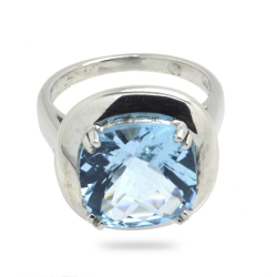 Blue Topaz & 925 Sterling Silver Ring