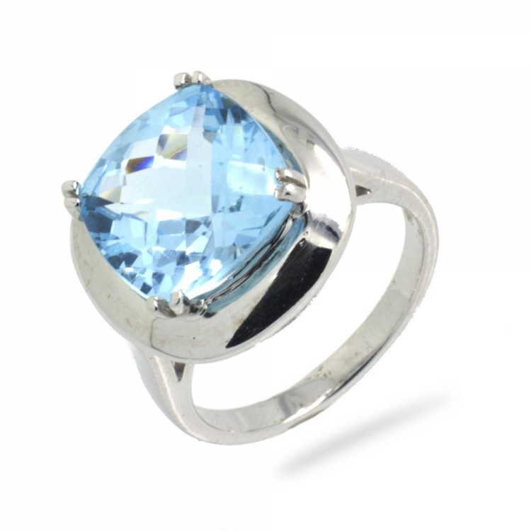 Blue Topaz & 925 Sterling Silver Ring