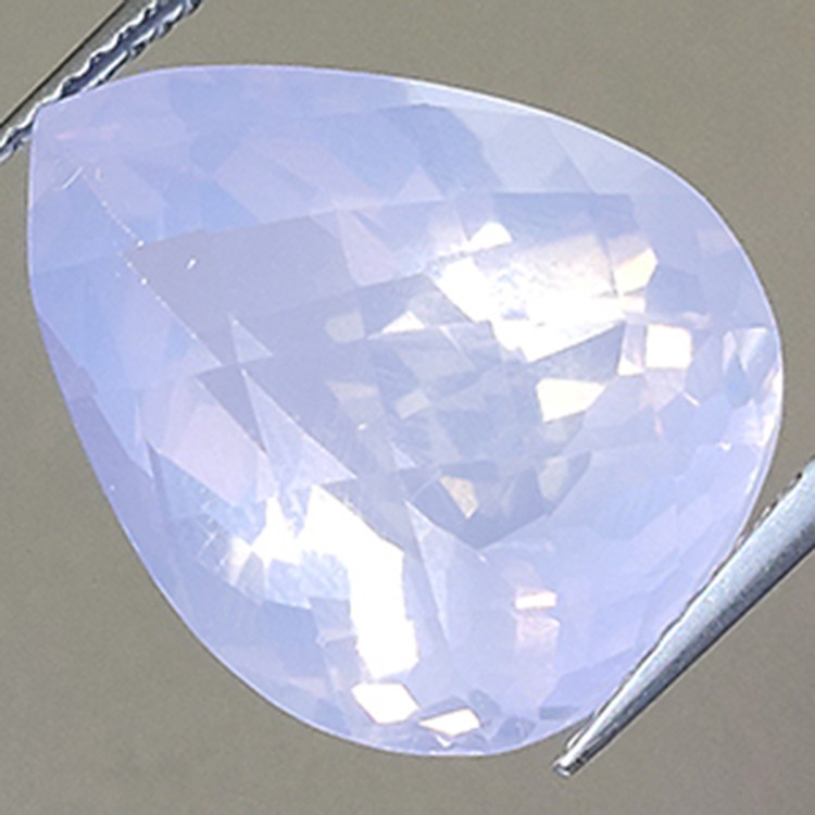 13.46ct Améthyste Lavande Taille Poire avec Damier