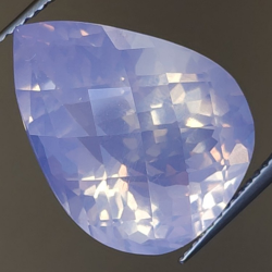 13.46ct Amethyst Lavender Pear Cut  with Checkerboard