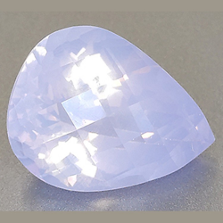 13.46ct Améthyste Lavande Taille Poire avec Damier