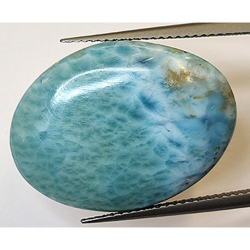 21.53ct Larimar Cabochon Oval Schnitt