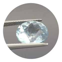 4,09ct. Aquamarine Oval Cut