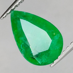 1,60ct Émeraude Taille Poire 9,73x6,31mm