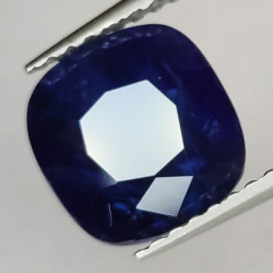 3.11ct Saphir Kissen Schnitt