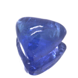 Cabochon di tanzanite a taglio triangolare da 7,64 ct, 11,46x12,13 mm