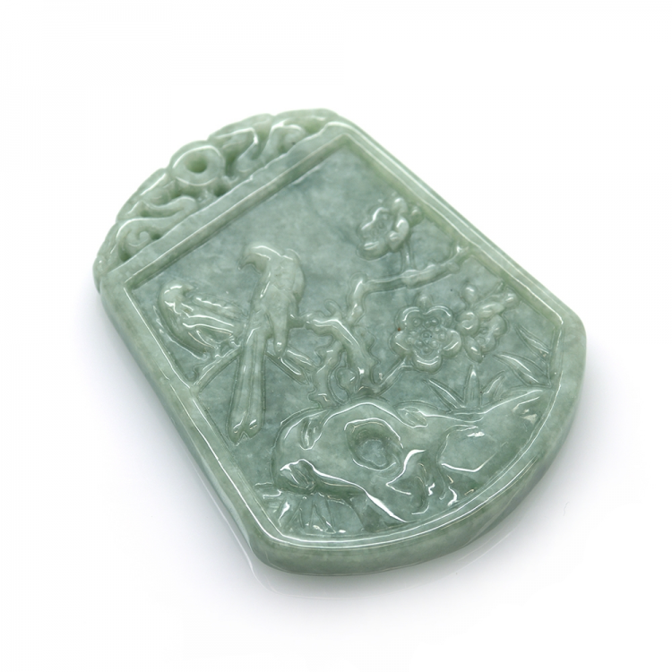 Pendentif oiseaux de jade