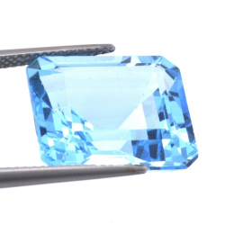 18,96ct Swiss BlueTopaz Emeral Cut