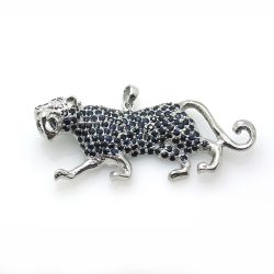 Sapphire and Silver 925 Panther Pendant / Brooch