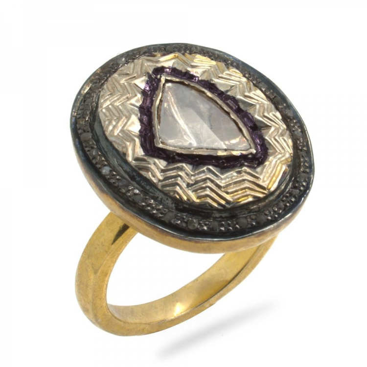Diamond & 925 Sterling Silver Ring