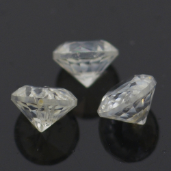 Natural white colorless zircon 2.1-2.5mm 1ct