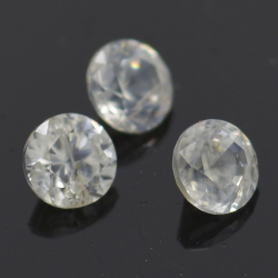 Zircon incolore blanc naturel 2.1-2.5mm 1ct