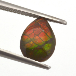 1,27ct.Ammolite Cabochon Pear Cut