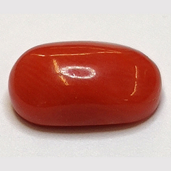 2.32ct Coral Rojo Cabujón Oval