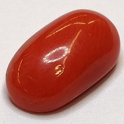 2.32ct Coral Rojo Cabujón Oval