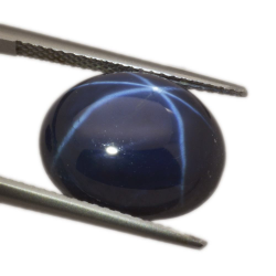 15,09ct.Star Sapphire Cabochon Oval Cut 14,62x12,23mm