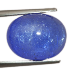 12,57ct Tanzanite oeil de chat taille ovale 14,44x11,18mm