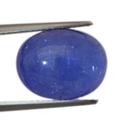 12,57ct Tanzanite oeil de chat taille ovale 14,44x11,18mm