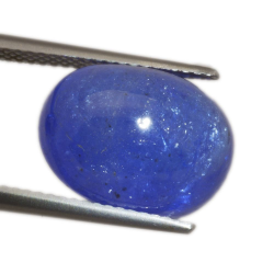 12,57ct Tanzanite oeil de chat taille ovale 14,44x11,18mm