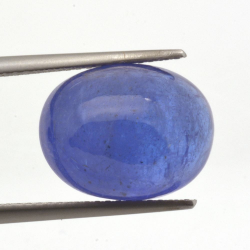 12,57ct Tanzanite oeil de chat taille ovale 14,44x11,18mm