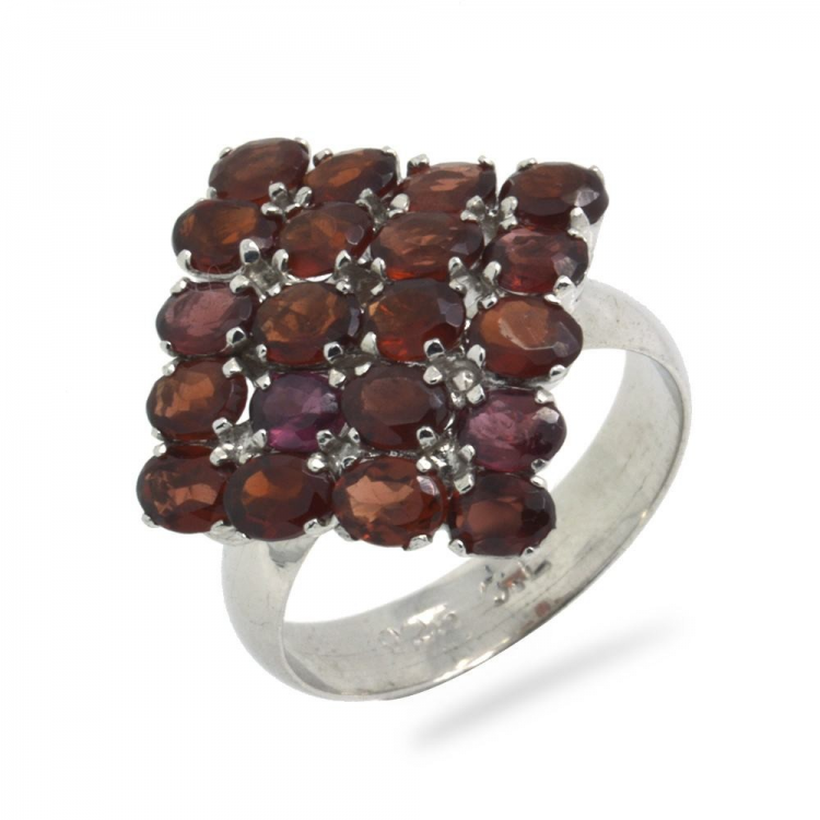 Garnet & 925 Sterling Silver Ring