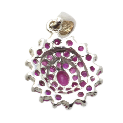 Ruby & 925 Sterling Silver Pendant