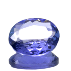 Taglio ovale di tanzanite da 1,67 ct, 8,95 x 7,25 mm