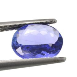 Taglio ovale di tanzanite da 1,67 ct, 8,95 x 7,25 mm