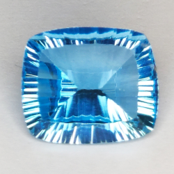 Topazio blu da 11,96 ct con taglio a cuscino Millennium