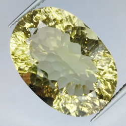 16,09 ct Citrin geschnittenes ovales Jahrtausend 19,6 x 13,9 mm