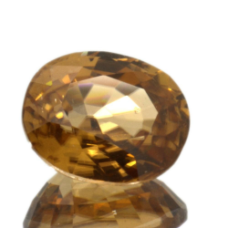 3.14ct Zircone Arancione taglio ovale 8.7x7.3mm