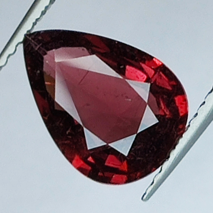 2.24ct Tourmaline Rubellite pear cut 11x8mm