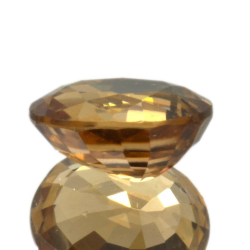 3.14ct Zircone Arancione taglio ovale 8.7x7.3mm