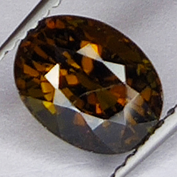 2,15ct Turmalin Bicolor Grün Orange oval schliff 8x6mm