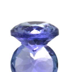 Tanzanite a taglio rotondo da 1,46 ct, 6,92 x 3,94 mm