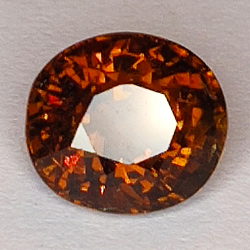 1,95 ct Tourmaline orange coupe ovale 7x6mm