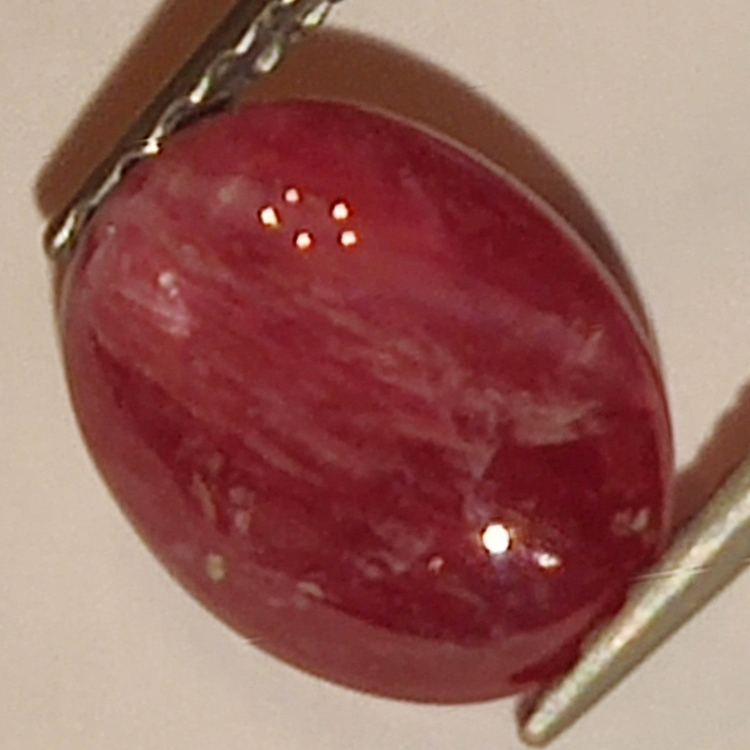 1.70ct Rubis Étoilé cabochon ovale8x6mm