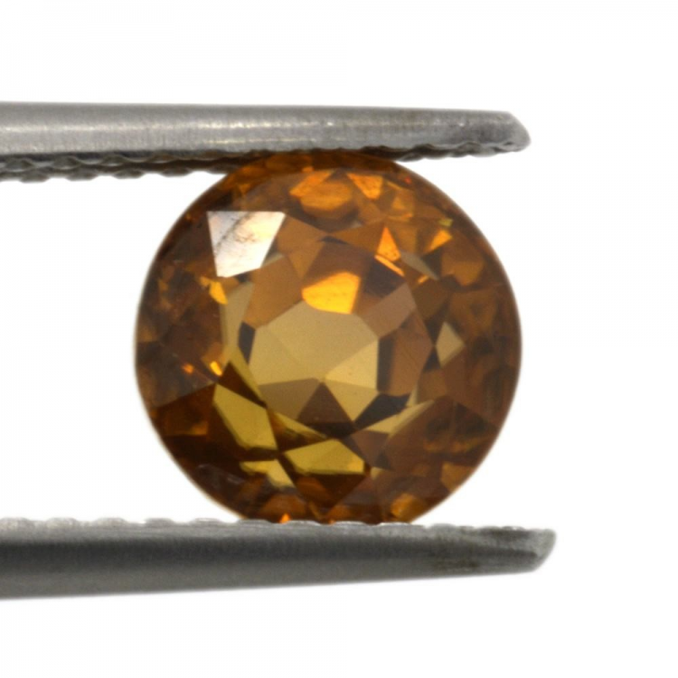 3.13ct Orange Zircon round cut 7x7mm